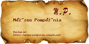 Mózes Pompónia névjegykártya